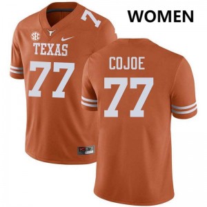 Women's Andre Cojoe Texas Orange Texas Longhorns #77 Football NCAA Jersey 133304-532