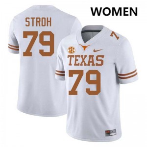 Women Connor Stroh White Texas Longhorns #79 Football Player Jersey 529530-639