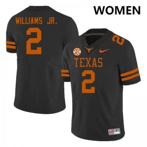 Women's Derek Williams Jr. Black Texas Longhorns #2 Football Player Jersey 200871-438