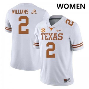 Women's Derek Williams Jr. White Texas Longhorns #2 Football High School Jersey 808497-951