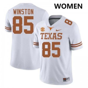 Womens Emaree Winston White Texas Longhorns #85 Football Replica Jersey 428917-859