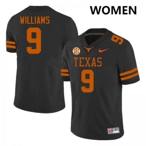 Women's Jonah Williams Black Texas Longhorns #9 Football High School Jersey 979065-266