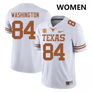 Womens Jordan Washington White Texas Longhorns #84 Football Official Jersey 949445-331