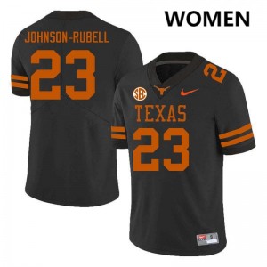 Women's Jordon Johnson-Rubell Black Texas Longhorns #23 Football 2025 Jersey 196152-277