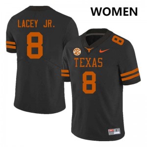 Women's Karle Lacey Jr. Black Texas Longhorns #8 Football Replica Jersey 893048-620