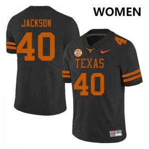 Women's Lance Jackson Black Texas Longhorns #40 Football Replica Jersey 887749-334