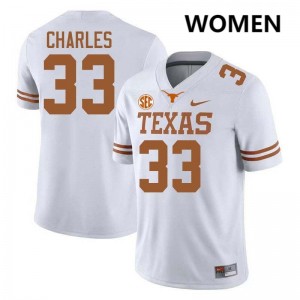 Womens Myron Charles White Texas Longhorns #33 Football Game Jersey 283697-209