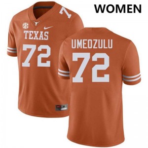 Womens Neto Umeozulu Texas Orange Texas Longhorns #72 Football Limited Jersey 664623-369
