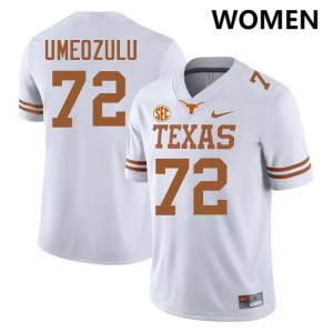 Women's Neto Umeozulu White Texas Longhorns #72 Football Limited Jersey 712749-980