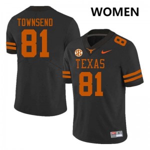 Womens Nick Townsend Black Texas Longhorns #81 Football Player Jersey 210330-656