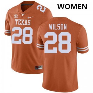 Women's Santana Wilson Texas Orange Texas Longhorns #28 Football High School Jersey 168126-826