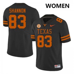 Womens Spencer Shannon Black Texas Longhorns #83 Football Player Jersey 176044-139
