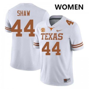 Womens Travis Shaw White Texas Longhorns #44 Football Replica Jersey 580252-372