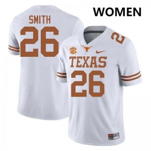 Women's Ty'Anthony Smith White Texas Longhorns #26 Football University Jersey 219959-464