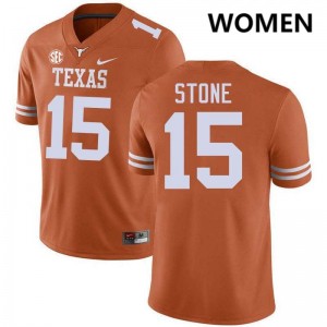Womens Will Stone Texas Orange Texas Longhorns #15 Football Embroidery Jersey 342207-672