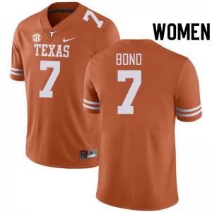 Womens Isaiah Bond Texas Orange Texas Longhorns #7 SEC Conference NCAA Jersey 880907-382
