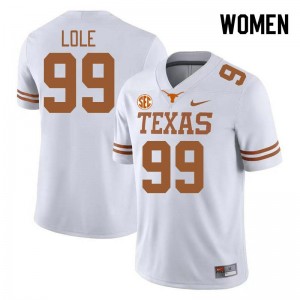 Women Jermayne Lole White Texas Longhorns #99 SEC Conference Limited Jersey 313792-785