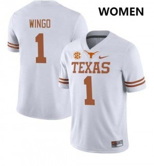 Womens Ryan Wingo White Texas Longhorns #1 Football High School Jersey 145354-212