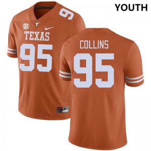 Youth Alfred Collins Texas Orange Texas Longhorns #95 SEC Conference Embroidery Jersey 707002-848