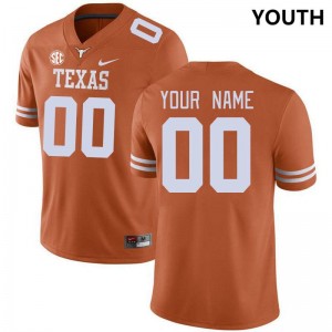 Youth Custom Texas Orange Texas Longhorns #00 SEC Conference Embroidery Jersey 897185-602
