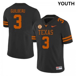 Youth Jaylon Guilbeau Black Texas Longhorns #3 SEC Conference High School Jersey 397782-966
