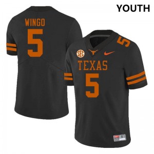 Youth Ryan Wingo Black Texas Longhorns #5 SEC Conference Limited Jersey 351091-358