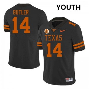 Youth Aaron Butler Black Texas Longhorns #14 Football Official Jersey 488649-432