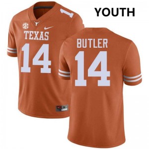 Youth Aaron Butler Texas Orange Texas Longhorns #14 Football NCAA Jersey 728872-708