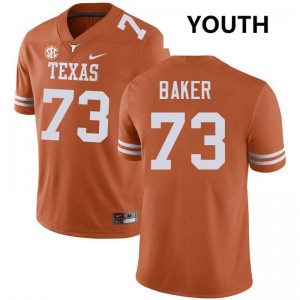 Youth Brandon Baker Texas Orange Texas Longhorns #73 Football NCAA Jersey 921478-713