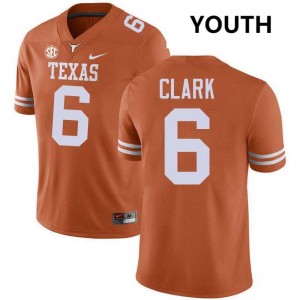 Youth Christian Clark Texas Orange Texas Longhorns #6 Football Limited Jersey 694358-443
