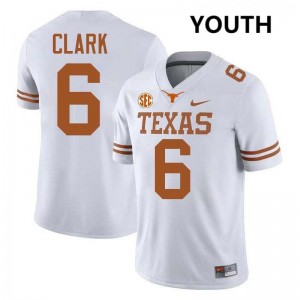 Youth Christian Clark White Texas Longhorns #6 Football High School Jersey 644223-262