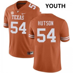 Youth Cole Hutson Texas Orange Texas Longhorns #54 Football University Jersey 556024-843