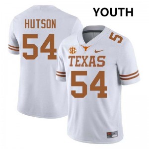 Youth Cole Hutson White Texas Longhorns #54 Football Alumni Jersey 345580-749