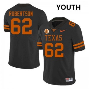 Youth Connor Robertson Black Texas Longhorns #62 Football 2025 Jersey 547569-920