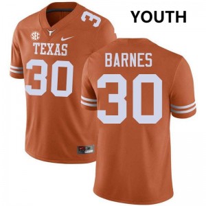Youth Elijah Barnes Texas Orange Texas Longhorns #30 Football High School Jersey 362849-123