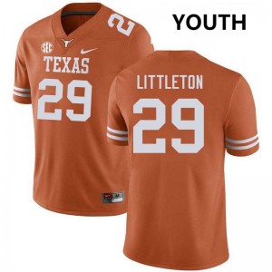 Youth Graceson Littleton Texas Orange Texas Longhorns #29 Football Player Jersey 922076-638
