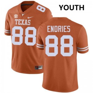 Youth Jack Endries Texas Orange Texas Longhorns #88 Football 2025-26 Jersey 202270-312