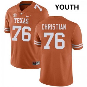 Youth Jackson Christian Texas Orange Texas Longhorns #76 Football NCAA Jersey 373500-327
