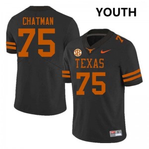 Youth Jaydon Chatman Black Texas Longhorns #75 Football Official Jersey 143114-816