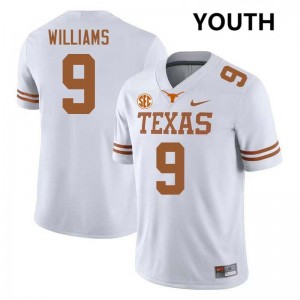 Youth Jonah Williams White Texas Longhorns #9 Football Official Jersey 873454-202