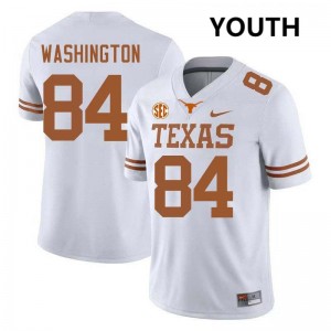 Youth Jordan Washington White Texas Longhorns #84 Football High School Jersey 140330-347