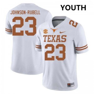 Youth Jordon Johnson-Rubell White Texas Longhorns #23 Football Player Jersey 806750-995