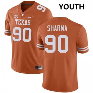 Youth Josiah Sharma Texas Orange Texas Longhorns #90 Football Replica Jersey 936410-436