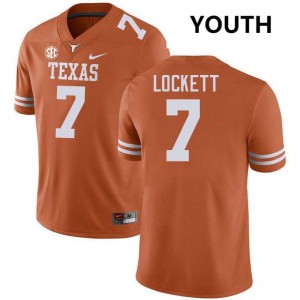 Youth Kaliq Lockett Texas Orange Texas Longhorns #7 Football 2025 Jersey 246303-512