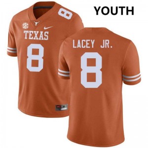 Youth Karle Lacey Jr. Texas Orange Texas Longhorns #8 Football 2025-26 Jersey 649006-716