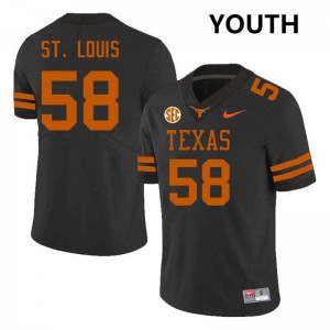 Youth Lance St. Louis Black Texas Longhorns #58 Football Player Jersey 814971-849