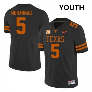 Youth Malik Muhammad Black Texas Longhorns #5 Football Limited Jersey 237231-681