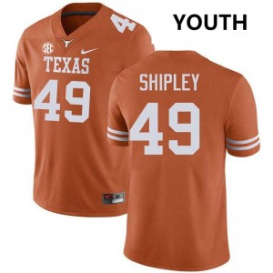 Youth Mason Shipley Texas Orange Texas Longhorns #49 Football High School Jersey 867496-400