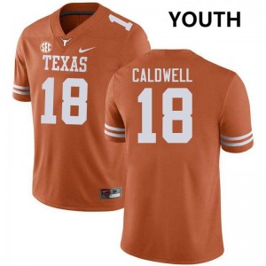 Youth Matthew Caldwell Texas Orange Texas Longhorns #18 Football Limited Jersey 162171-454