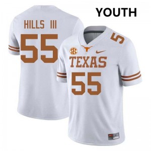 Youth Melvin Hills III White Texas Longhorns #55 Football High School Jersey 498392-974